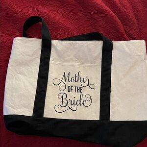 Mother of the Bride Tote Bag - Black and White
